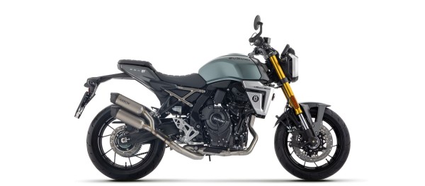 Escape ARROW ROUND-SIL de titanio con terminal de carbono para Suzuki GSX-8T, GSX-8TT (25-)