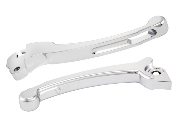 Juego palanca deportiva embrague/freno para Vespa PX 125-200ccm, HBZ Grimeca, derecha/izquierda, cromada
