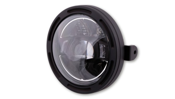 HIGHSIDER pro 5 3/4 pulgadas Marco de faro-R2 Tipo 10 LED Negro Montaje lateral