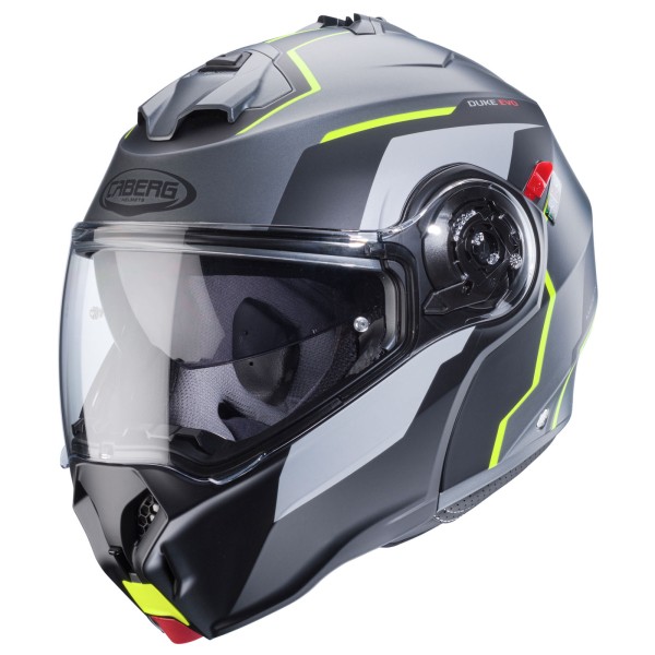 Casco Caberg Duke Evo Move mate-pistola metálica/negro-fluo-amarillo