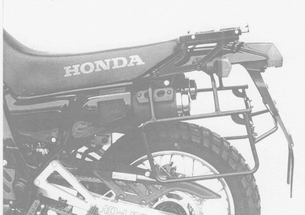 Portamaletas lateral fijo negro para Honda NX 650 Dominator (88-91) Hepco & Becker