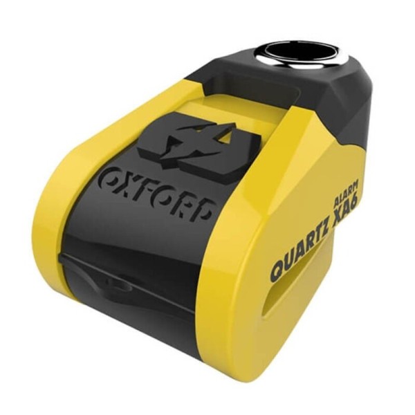 Oxford Quartz XA6 Antirrobo de Disco de Freno con Alarma - Ø6mm Amarillo/Negro