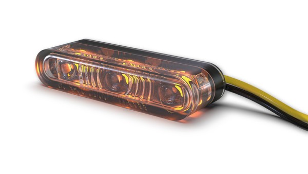 HIGHSIDER Pro Star-MX1 Pro Indicador LED Carcasa Negro / Lente Gris Humo (Pareja), Delantero y Trasero
