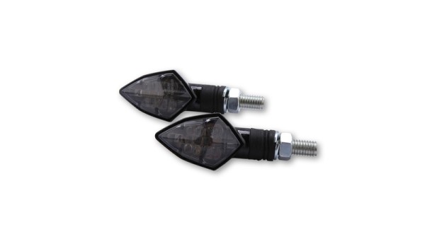 HIGHSIDER Smart Rock Carcasa de los intermitentes LED carbono / lente gris humo (par), delantero y trasero
