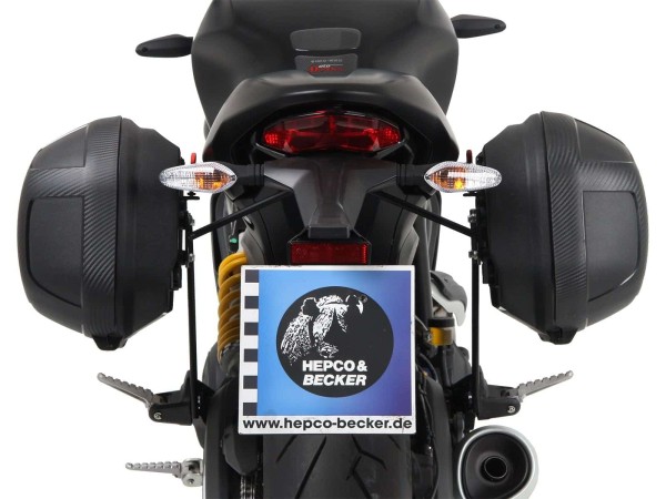 Soporte lateral C-Bow negro para Ducati Monster 797 (17-20) Hepco & Becker