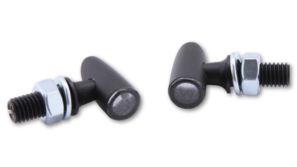 HIGHSIDER Proton One Carcasa del intermitente LED negro / lente gris humo (par), delantero y trasero