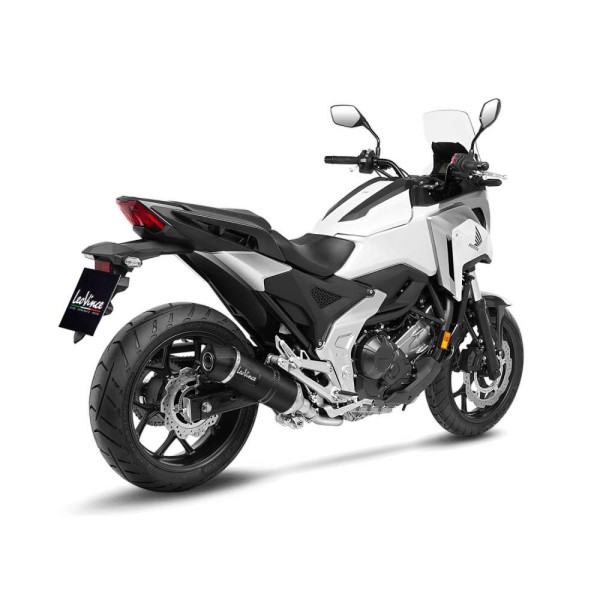 Sistema de escape LeoVince LV One Evo para Honda NC 750 XA, acero inoxidable negro, slip on, E-certificate