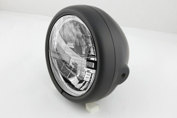 HIGHSIDER pro 5 3/4 pulgadas Faro Tipo Pecos 12 LED Negro Montaje lateral, Con TFL