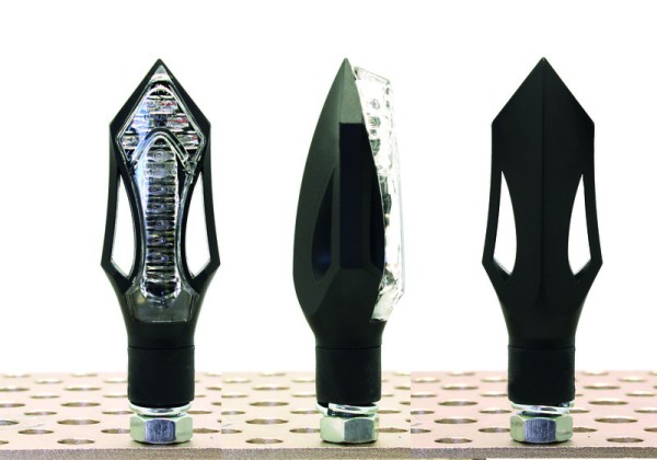 V FLECHA DE PARTES Indicador LED negro, universal