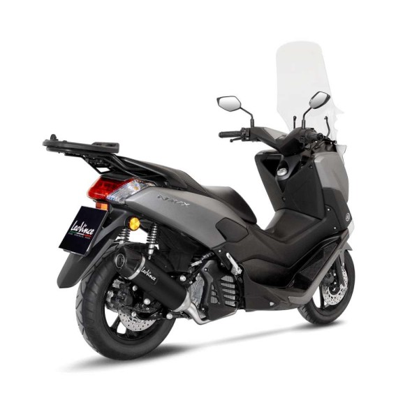 LeoVince sistema completo Nero para Yamaha GPD 125 N-Max, acero inoxidable negro, Euro4, E-approval