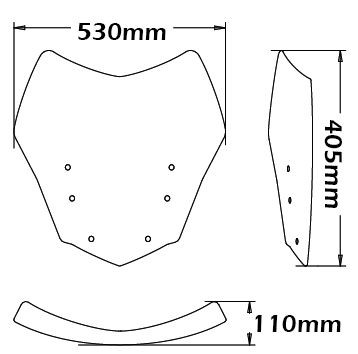 Parabrisas bajo Sport para BMW K 1600 GT /GTL (10-22), humo claro