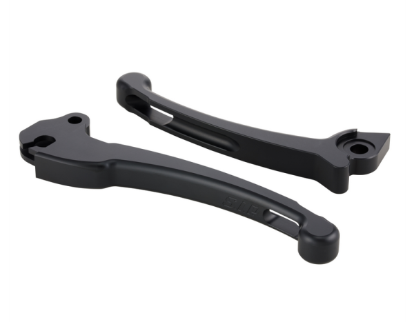 Juego de maneta deportiva embrague/freno para Vespa PX 125-200ccm, HBZ Grimeca, derecha/izquierda, negro mate