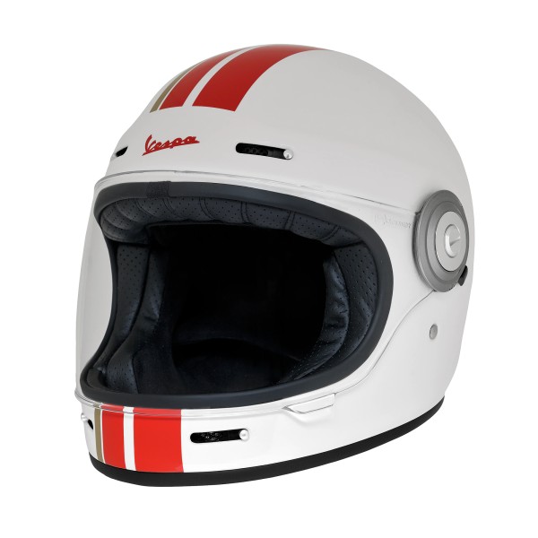 Casco integral Vespa Racing años 60 rojo / blanco