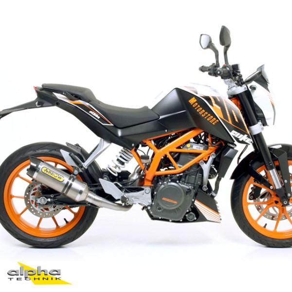 ARROW Auspuff THUNDER für KTM 125RC / 390RC / 390 Duke 2013-2016, Titan (Nur mit ARROW Zwischenrohr)