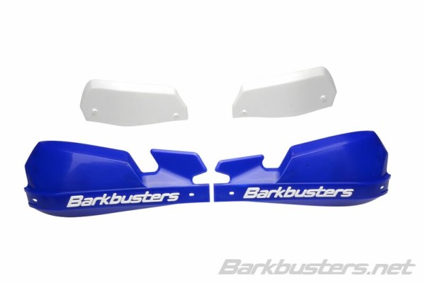 Juego de plástico Barkbusters VPS MX Handguard Sólo deflector azul/blanco