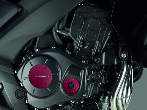 Original Honda CBF 1000 F Ornamento de la caja del motor Perla Rojo Siena R320