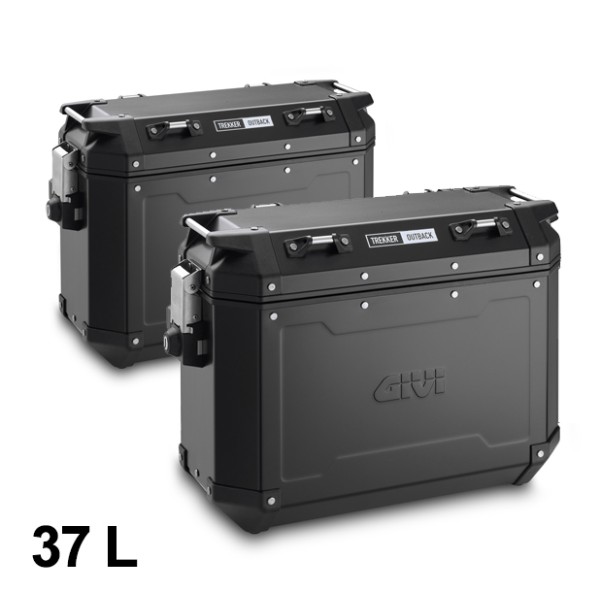 Juego de maletas laterales de aluminio Givi Trekker Outback 37L negro Monokey