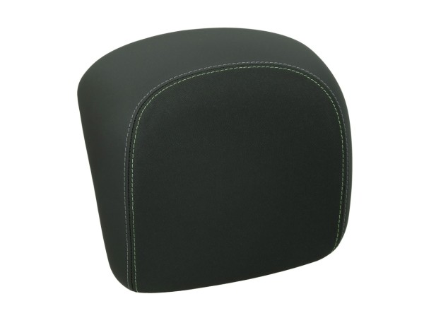 Respaldo original para el baúl trasero de la Vespa GTS/GTV - negro, con costura verde