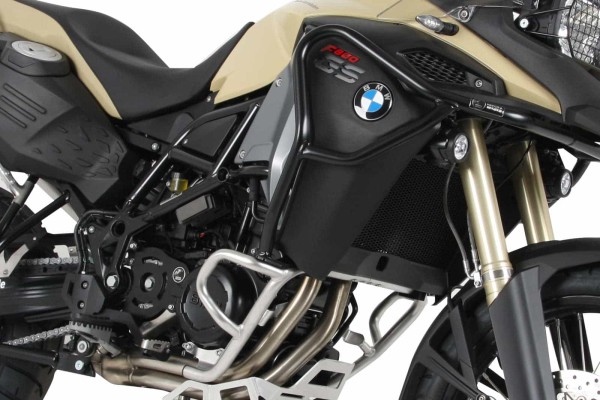 Barra protectora de depósito negra para BMW F 800 GS Adventure Hepco & Becker