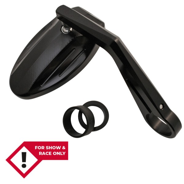 HIGHSIDER espejo de manillar inteligente Ferrara Negro Con ranuras fresadas (1 ud.)