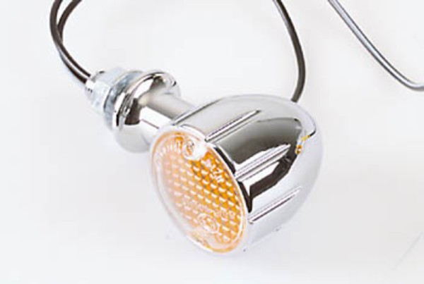 HIGHSIDER Bombillas Smart Arizona Mini carcasa de intermitente cromada / lente naranja (par), delantera y trasera
