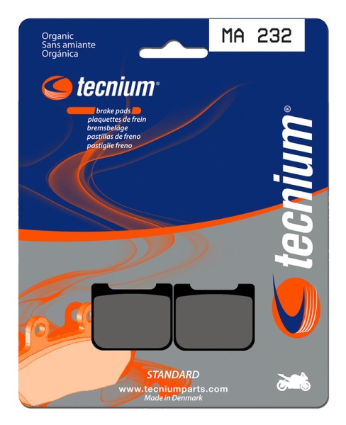 Pastillas de Freno Tecnium Street Orgánicas - MA232
