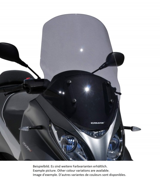 Parabrisas ERMAX para Piaggio MP3 400 HPE (-22), tintado/negro claro