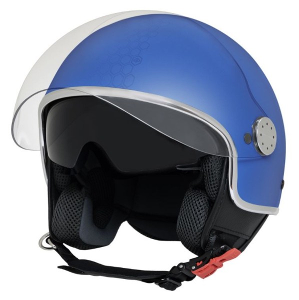 Casco Piaggio PFJ Mirror Jet azul mate