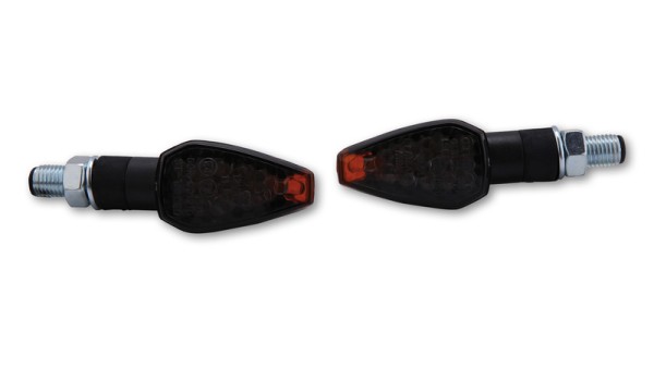 HIGHSIDER Smart Peak Indicador LED carcasa negro / lente gris humo (par), delantero y trasero