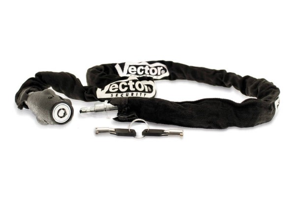 VECTOR candado de casco + candado de cadena, 1,20 m