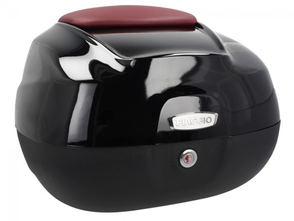 Maleta superior de 37 l con respaldo para Piaggio Beverly 350 Sport Touring (17-20) - negro 90/B