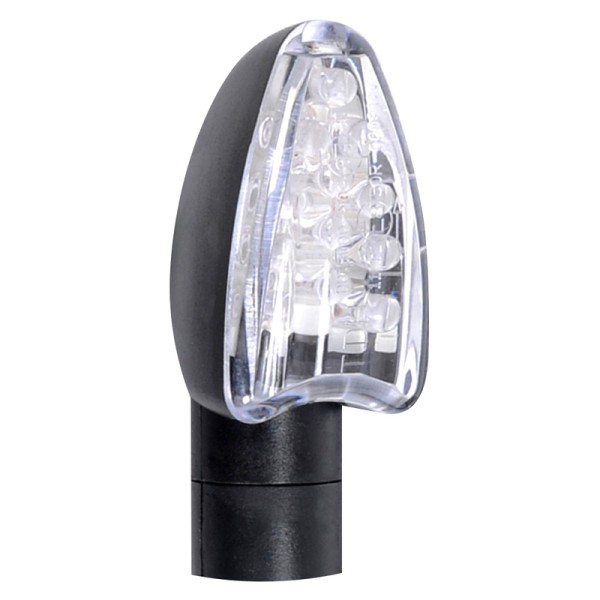 Oxford Signal 14 LED Indicador Carcasa Negro / Lente Transparente (Pareja), Delantero y Trasero, (Incl. 2 resistencias)