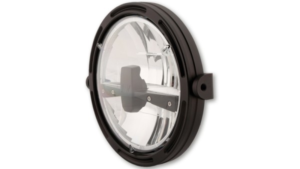 HIGHSIDER pro 7 pulgadas Faro delantero Marco-R1 Tipo 3 LED Negro Montaje lateral