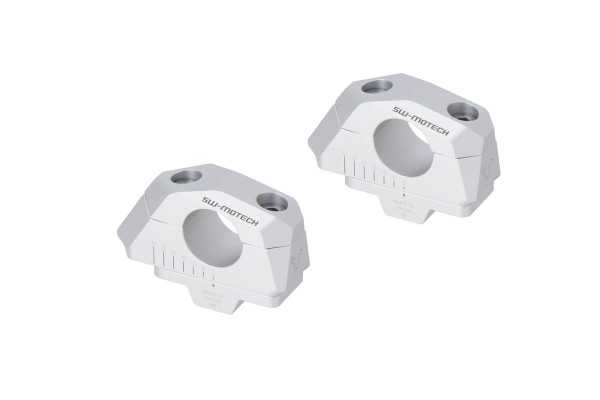 SW-Motech Reubicación variable del manillar, plata para manillar Ø 28 mm, H=28 mm para Honda XL 750 Transalp - SW Motech
