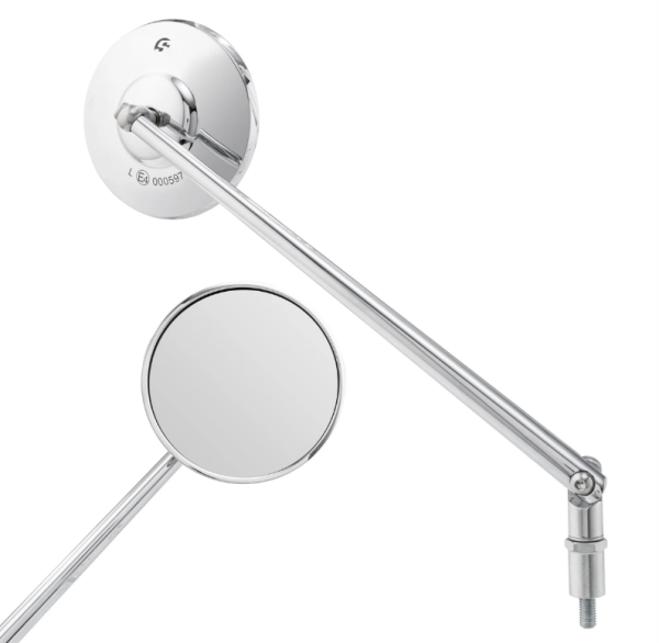 Retrovisor estándar para Vespa, rosca derecha, cromado