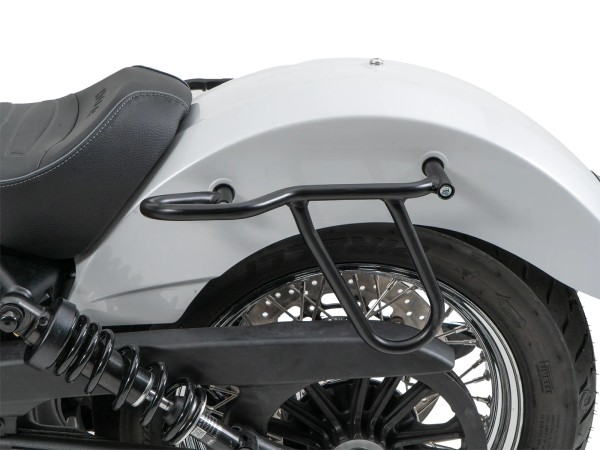 Portabolsas de cuero recortado negro para Indian Scout Classic 1250 (25-) Hepco & Becker