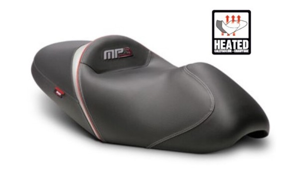 SHAD Komfortsitzbank schwarz/grau/blaue Nähte - Piaggio