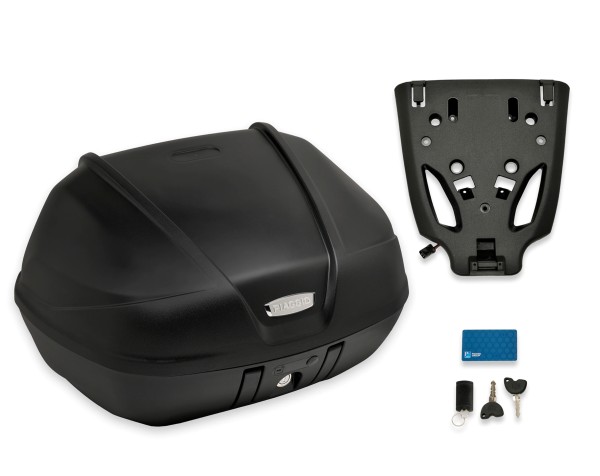 Kit maletín superior sin llave 52L (incl. placa de montaje) para Beverly HPE Original Piaggio