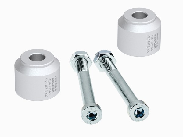 Elevador de manillar H=25 mm plateado para BMW G 310 R (16-) Hepco & Becker