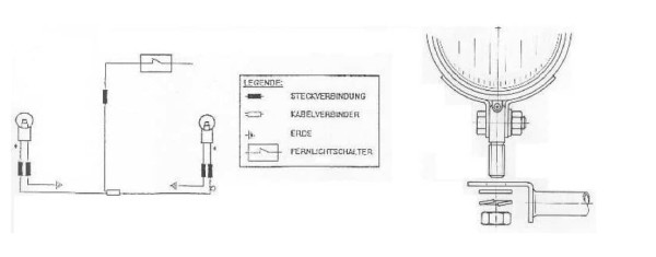 Juego de faros auxiliares Twinlight (luz de carretera) cromados para Honda VTX 1800 (01-06) Hepco & Becker