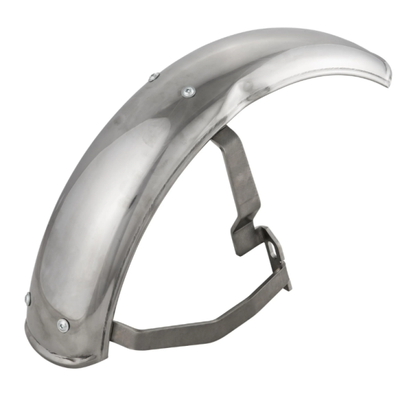 Guardabarros 2.0 Garelli para Vespa PX 80-200ccm, acero inoxidable pulido, soporte acero inoxidable