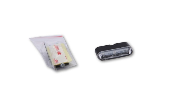 Luz de posición LED inteligente HIGHSIDER negra Tri-LED, con soporte y lámina autoadhesiva, 12V (1ud.)
