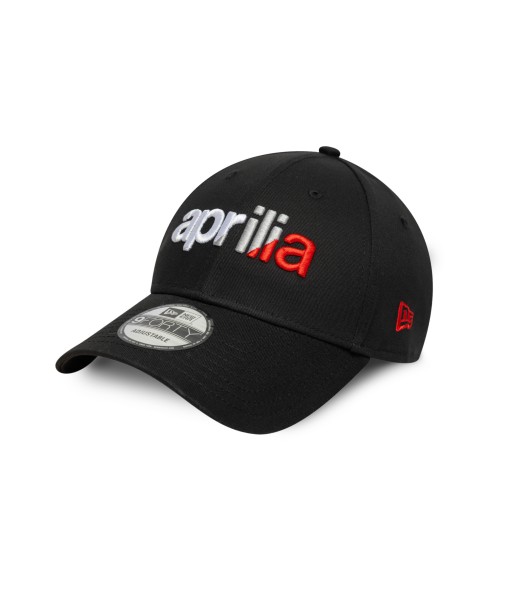 Gorra con el logotipo de Aprilia, modelo New Era 9Forty, negra