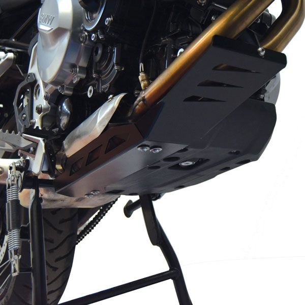 Protector de escape bajo el motor para BMW F 850 GS (18-22), acero inoxidable, negro