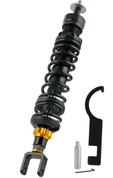 Amortiguador "Black Edition", trasero para Vespa Primavera/Sprint 50cc 2T/4T, negro