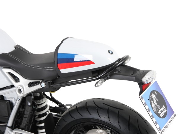 Asidero / barandilla pasajero negro para BMW R nineT Racer (17-20) Hepco & Becker