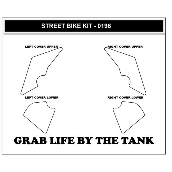 Stompgrip Tank Pad schwarz, Icon, Streetbike Tank Kit Yamaha, Tenere 700, 2021-2025