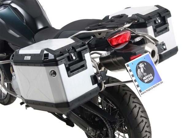 Juego portamaletas Cutout acero inoxidable incl. juego portamaletas Xplorer Cutout plata para BMW F 750 GS