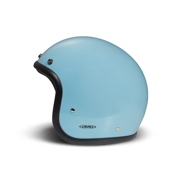 Casco abierto DMD Retro, azul brillante, azul claro, fibra de vidrio, ECE 22.06