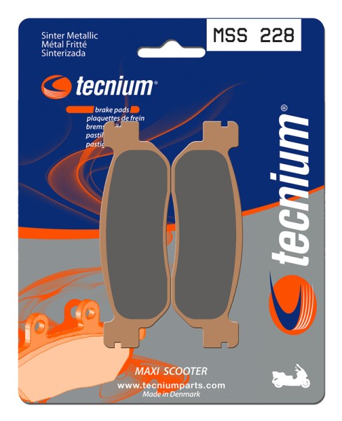 Pastillas de freno de metal sinterizado Tecnium Maxi Scooter - MSS228